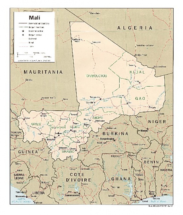 Mapa Politico de Malí