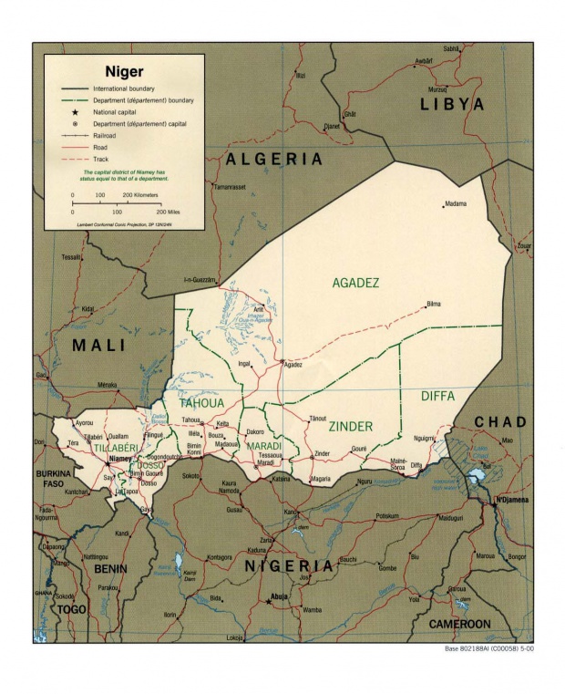 Mapa Politico de Níger