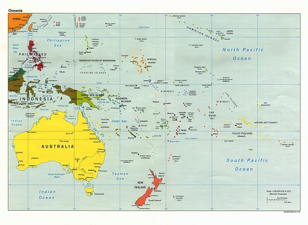 Mapa Politico de Oceanía 1997