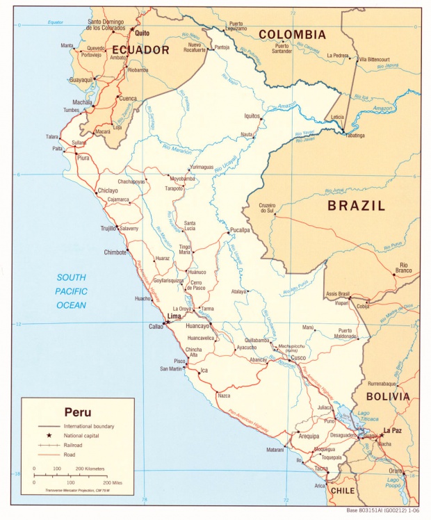 Mapa Político de Perú