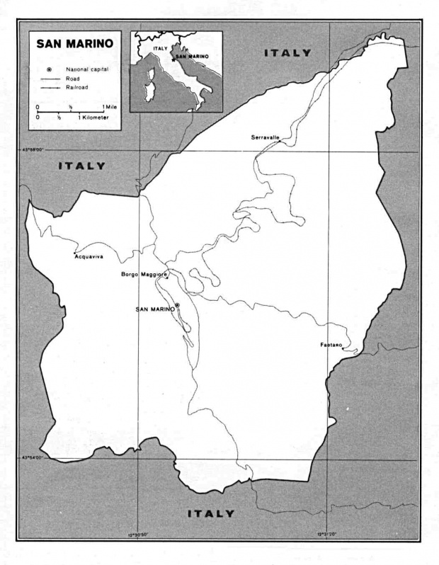 Mapa Politico de San Marino