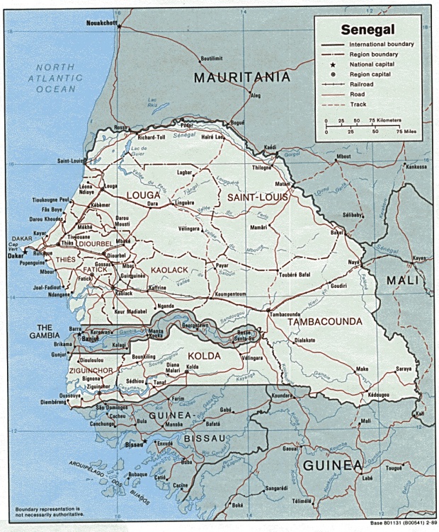 Mapa Politico de Senegal
