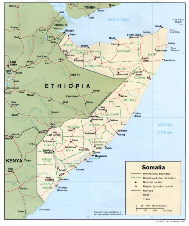 Mapa Politico de Somalia
