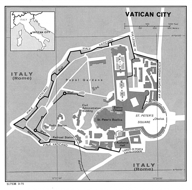 Mapa Politico de la Ciudad del Vaticano