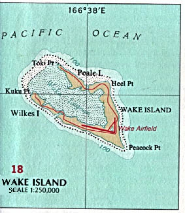 Mapa Politico de la Isla Wake