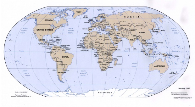 Mapa Politico del Mundo 2002