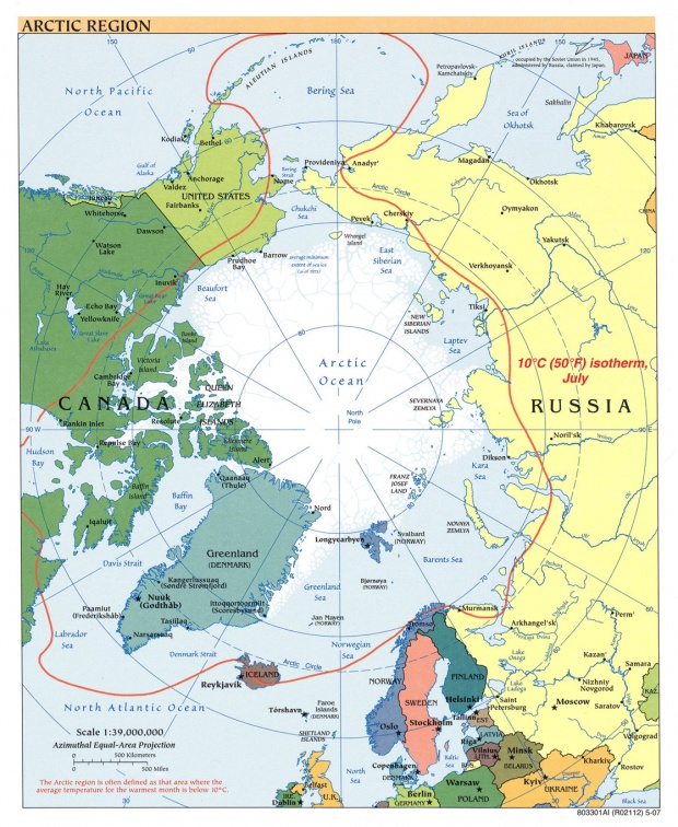 Mapa Politico del Ártico 2007