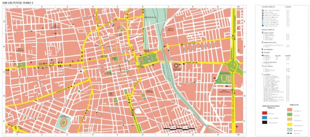 Mapa San Luis Potosí, San Luis Potosí, Mexico