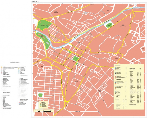 Mapa Tlaxcala, Tlaxcala, Mexico
