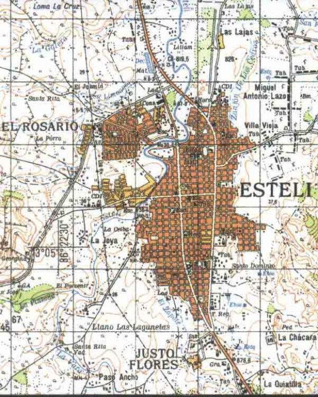 Mapa Topográfico de Esteli, Nicaragua