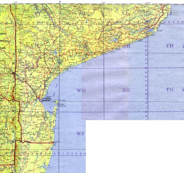 Mapa Topográfico de Mozambique Meridional 1963