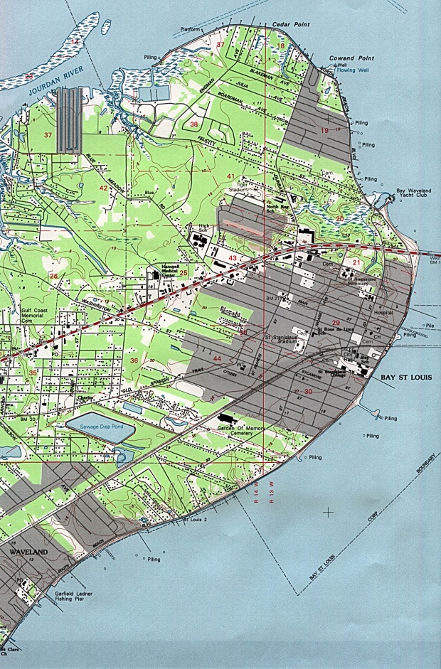 Mapas politico de Bay saint louis