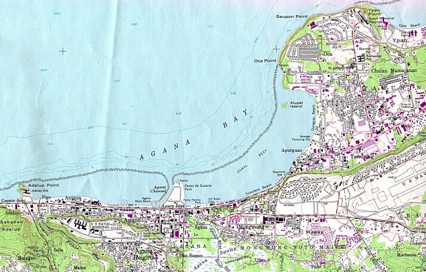 Mapa Topográfico de la Ciudad de Hagåtña