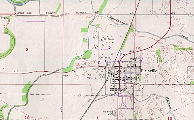 Mapa Topográfico de la Ciudad de Plainville, Indiana, Estados Unidos