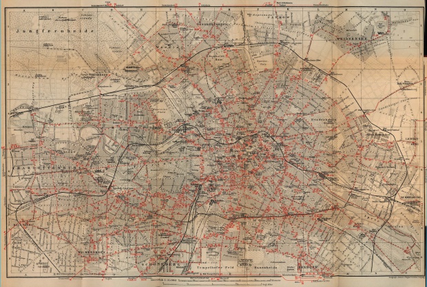 Mapa de Berlín, Alemania 1910