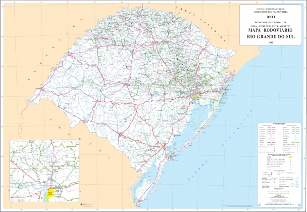 Mapas Politico De Rio Grande Do Sul