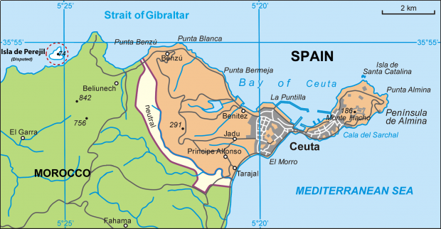 Mapa de Ceuta 2010