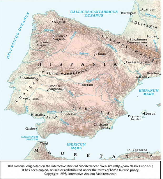 Mapa de Hispania