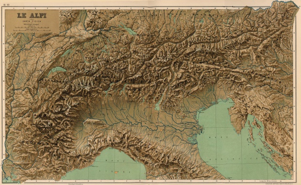Mapa de Los Alpes