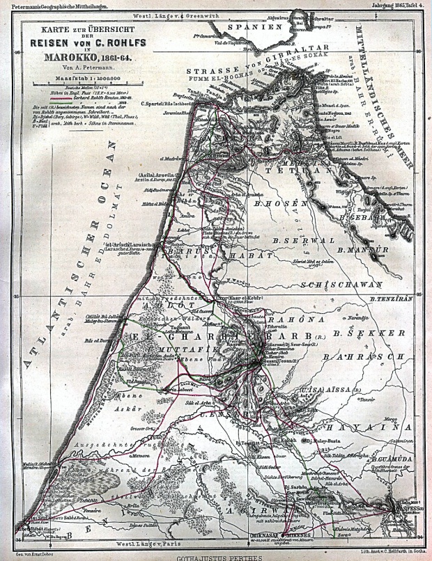 Mapa de Marruecos 1861 - 1864