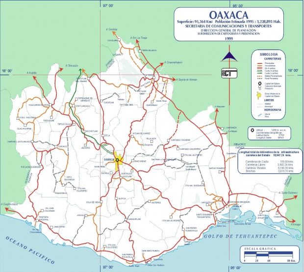 Map of Oaxaca