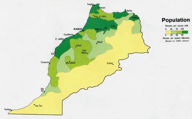 Mapa de Población de Marruecos