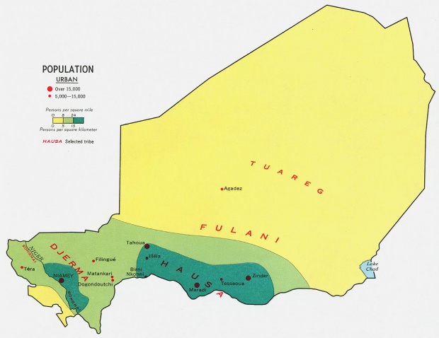 Mapa de Población de Níger