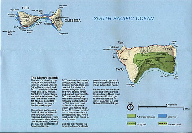 Mapa de Relieve Sombreado de las Islas Manu'a, Samoa Americana