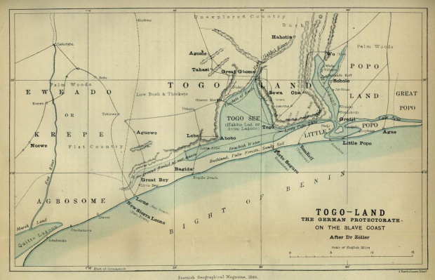 Mapa de Togolandia 1885