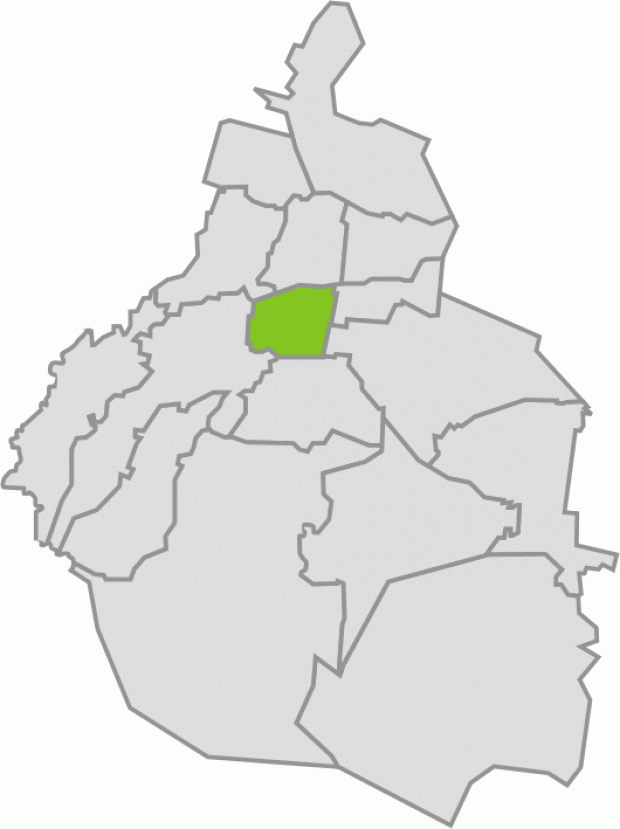 Mapa de Ubicación de Benito Juárez, Mexico D.F.