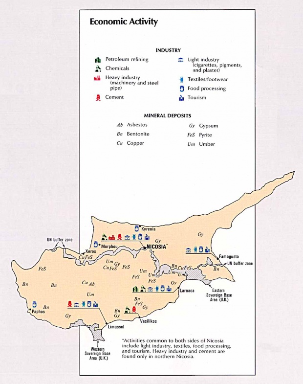 Mapa de la Actividad Económica de Chipre