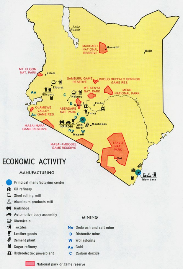 Mapa de la Actividad Económica de Kenia