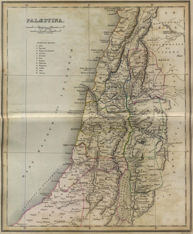 Mapa de la Antigua Palestina (Palaestina)