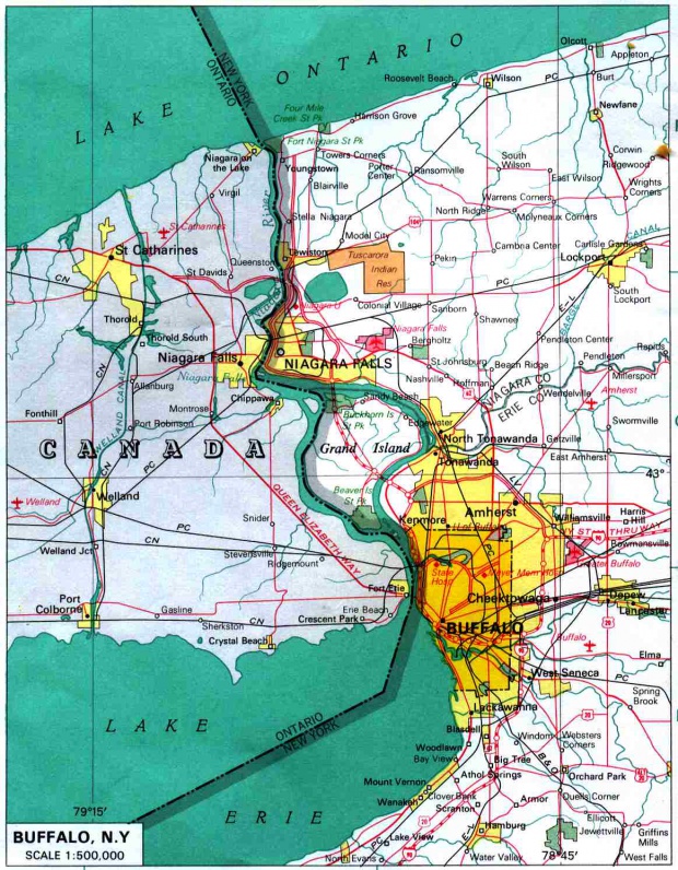 Mapa de la Ciudad de Buffalo, Estados Unidos