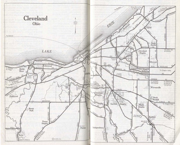 Mapa de la Ciudad de Clevely, Ohio, Estados Unidos 1917