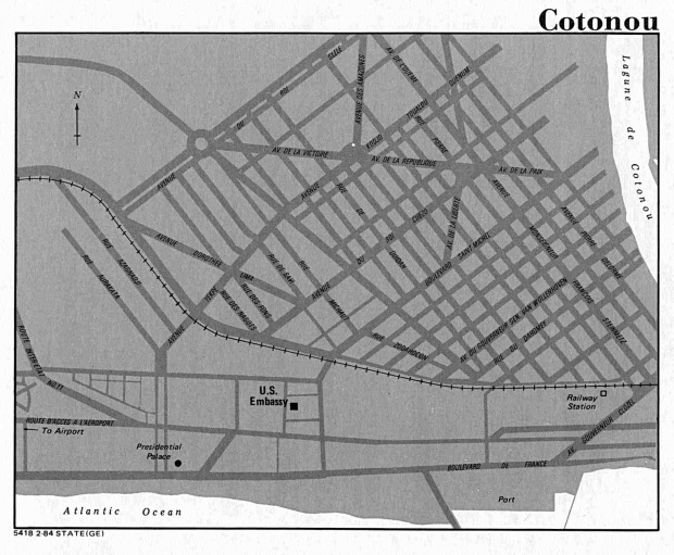 Mapa de la Ciudad de Cotonú, Benín