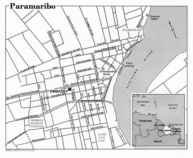 Mapa de la Ciudad de Paramaribo
