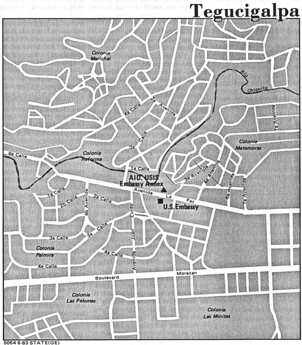 Mapa de la Ciudad de Tegucigalpa