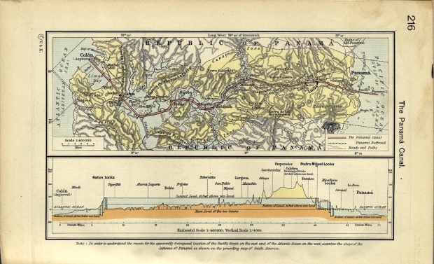 Mapa del Canal de Panamá