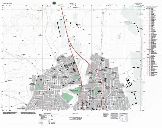 Mapa del Norte de la Ciudad de Esteli, Nicaragua