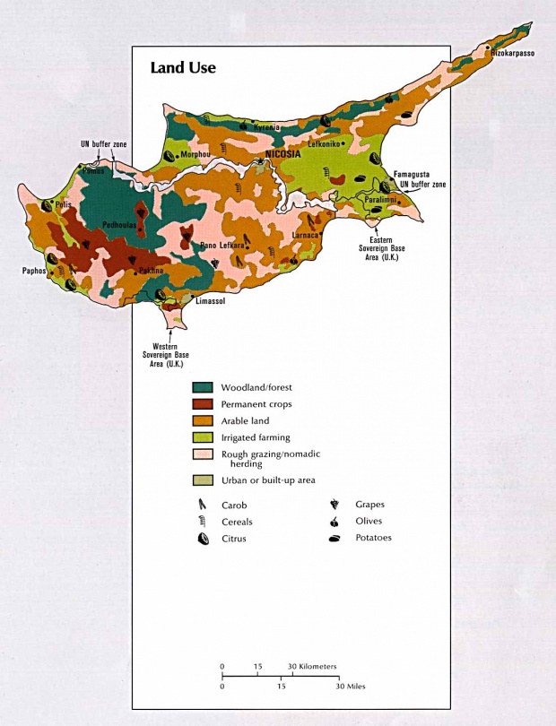 Mapa del Uso de la Tierra de Chipre