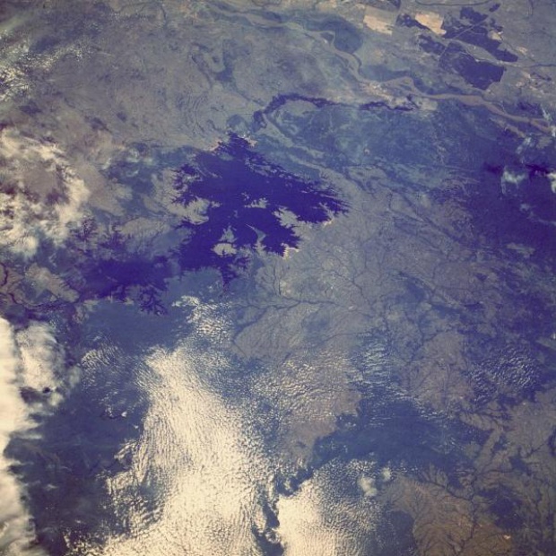 Satellite Image, Photo of Caroní River and Guri Reservoir, Venezuela